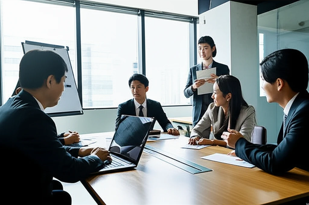 글로벌 비즈니스 협력 논의 이미지