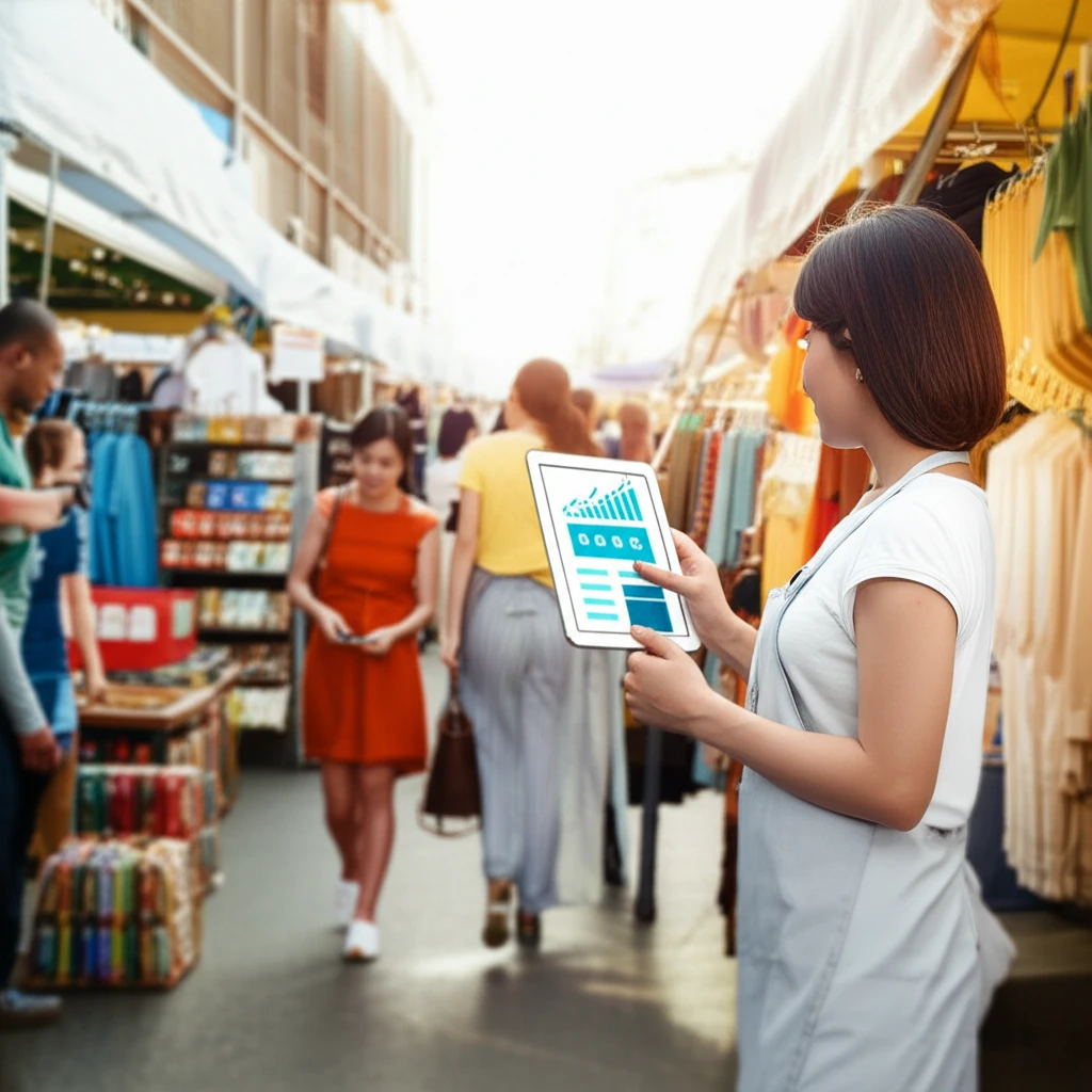 소상공인의 지속 가능한 성장을 돕는 핵심 지원을 상징하는 이미지