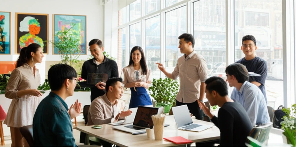 서울시 관계자와 스타트업 대표 미팅 이미지