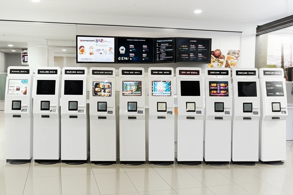 키오스크와 서빙 로봇 이미지