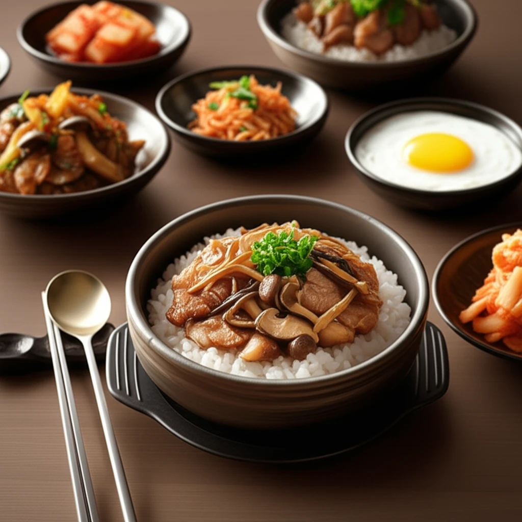 돼지안심과 표고버섯 재료 이미지