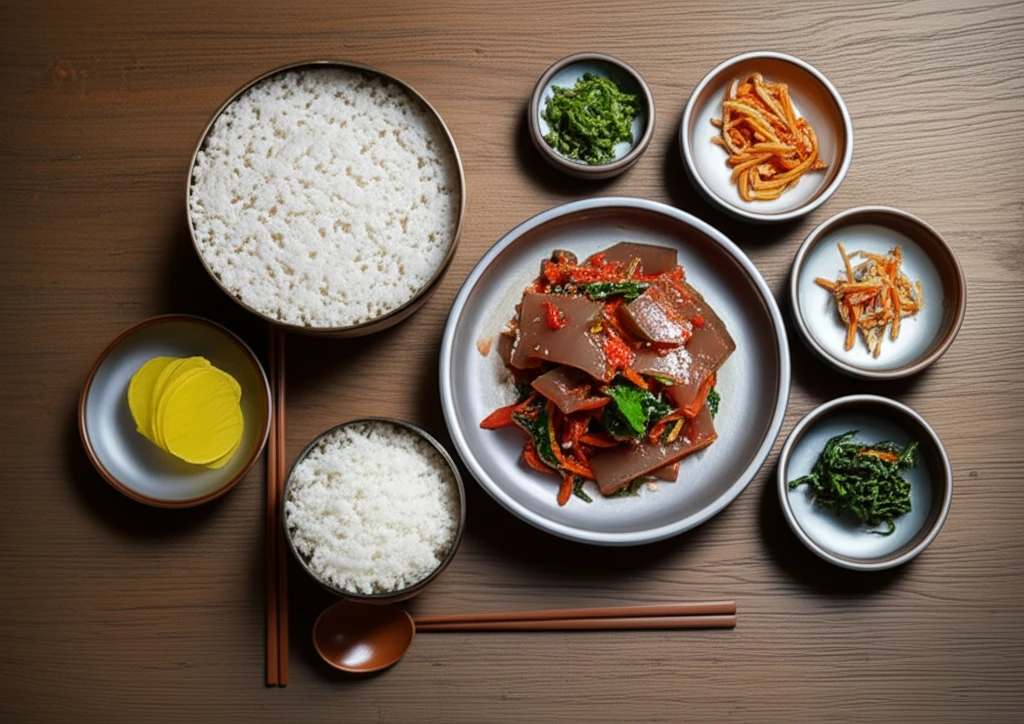 다양한 김과 양념 이미지