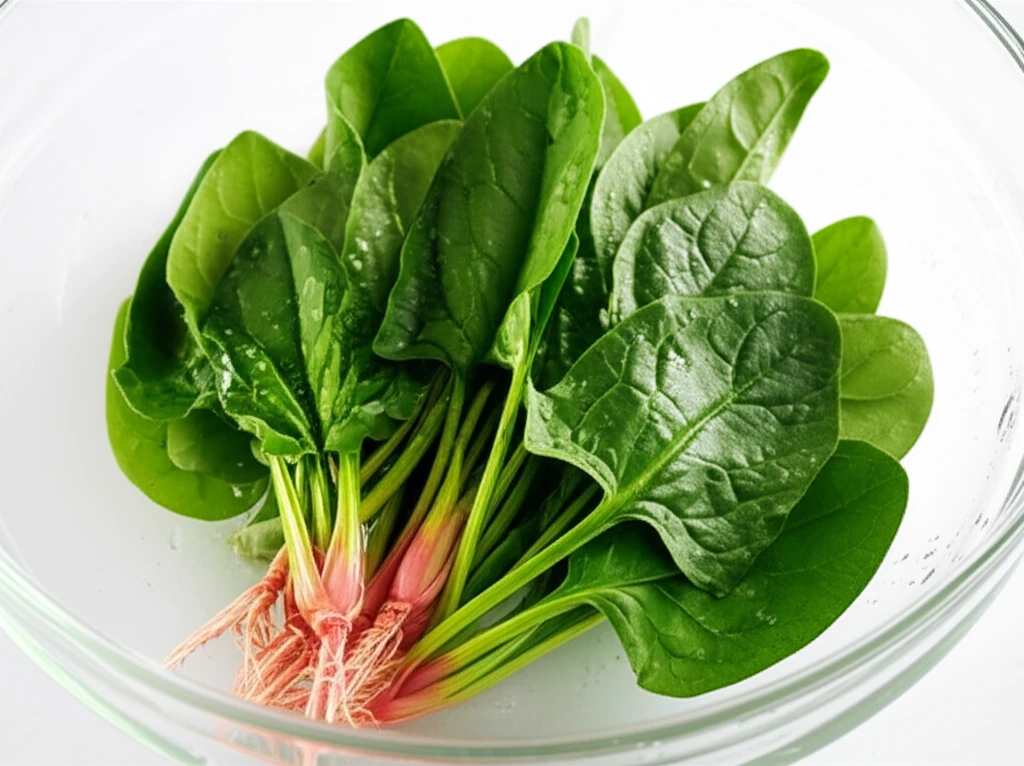 시금치 손질 과정 이미지