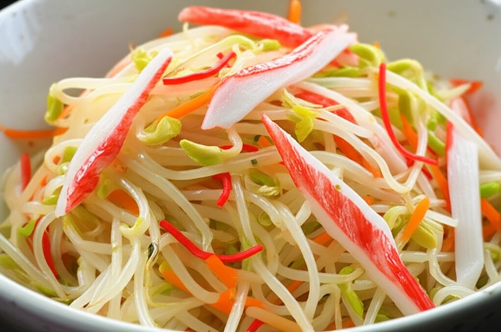 콩나물과 크래미 재료 준비