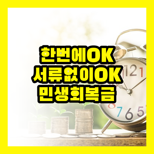 민생회복지원금, 서류 오류 없이 한번에 통과하는 방법