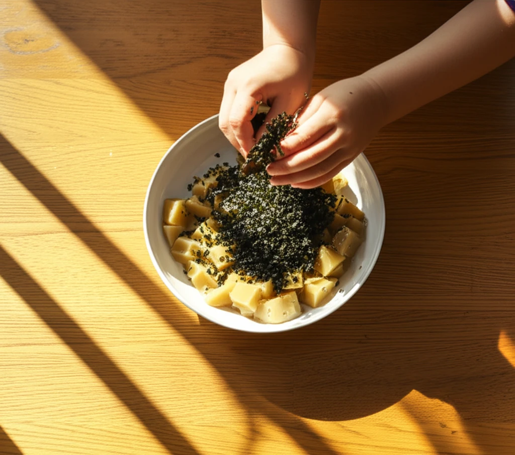 잘게 부순 조미김