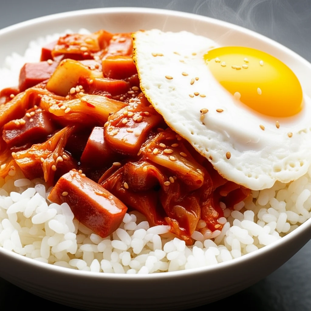 밥과 함께 즐기는 스팸김치볶음