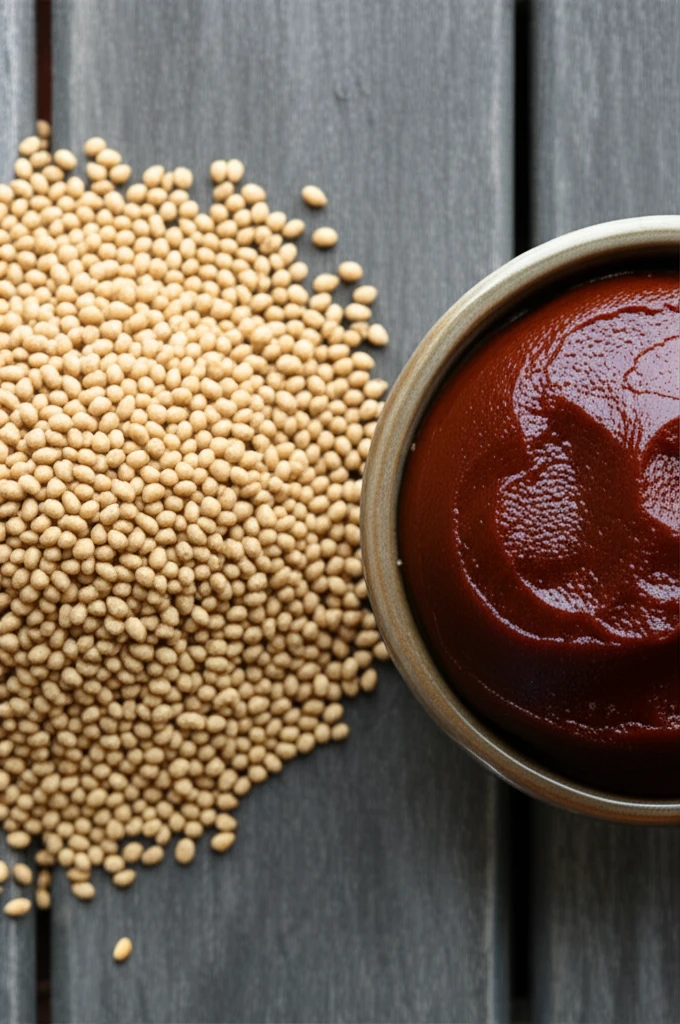 된장과 들깨가루가 담긴 양념 볼 사진