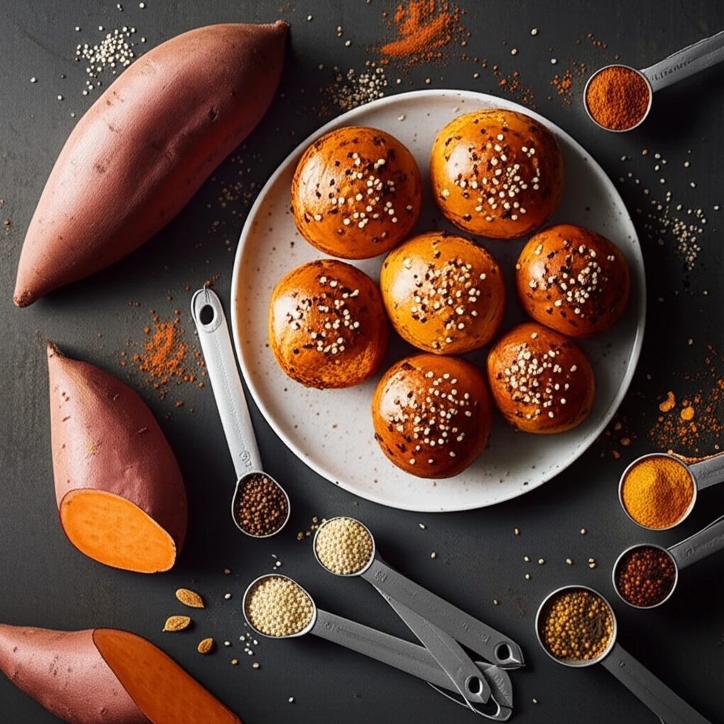 완성된 고구마 깨찰빵