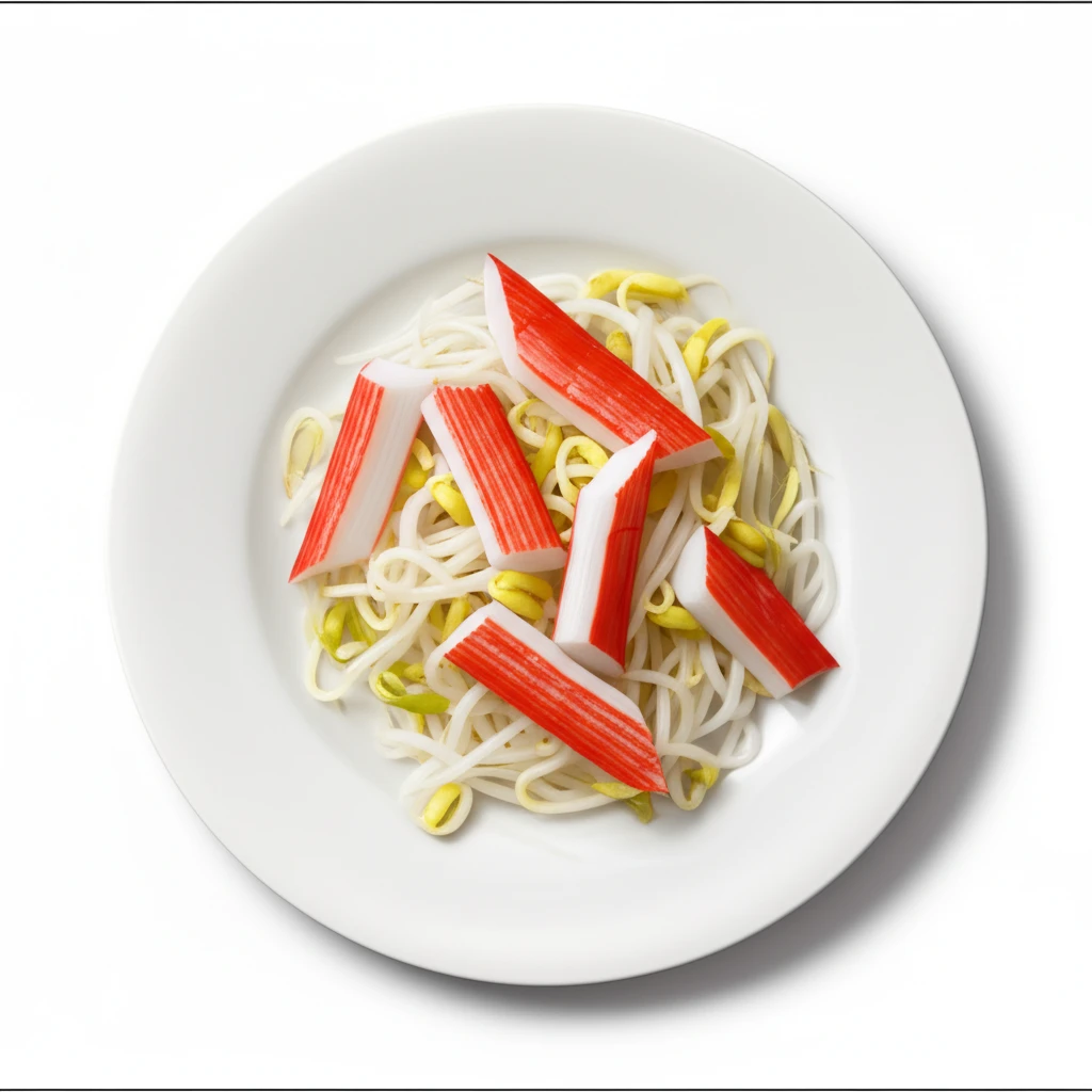 완성된 콩나물 크래미 무침