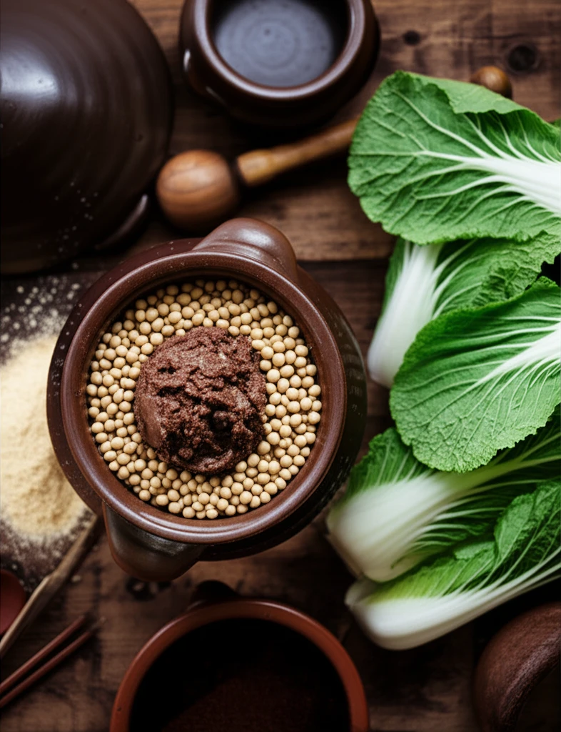 들깨가루가 들어있는 작은 그릇