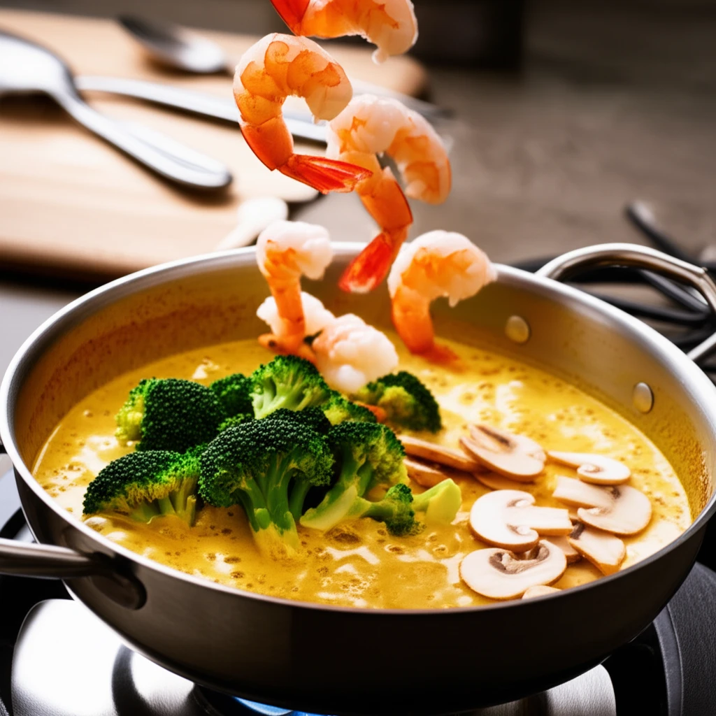 카레크림파스타 고명 추가