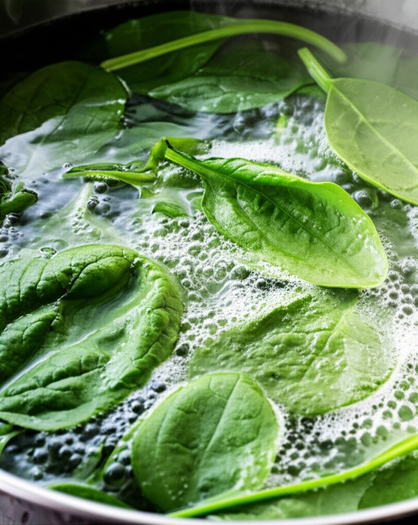 시금치 데치기 이미지