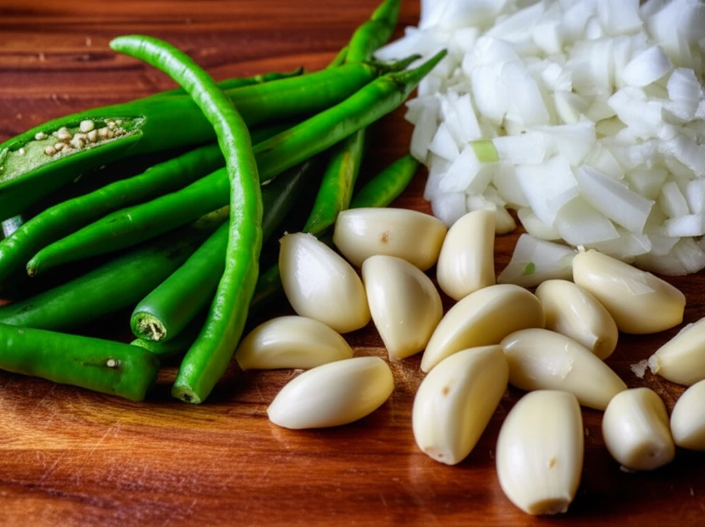 재료 손질 과정