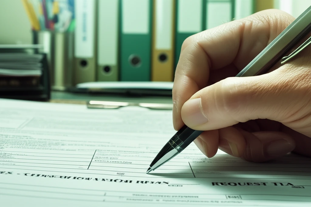 서류 작성 및 제출 이미지