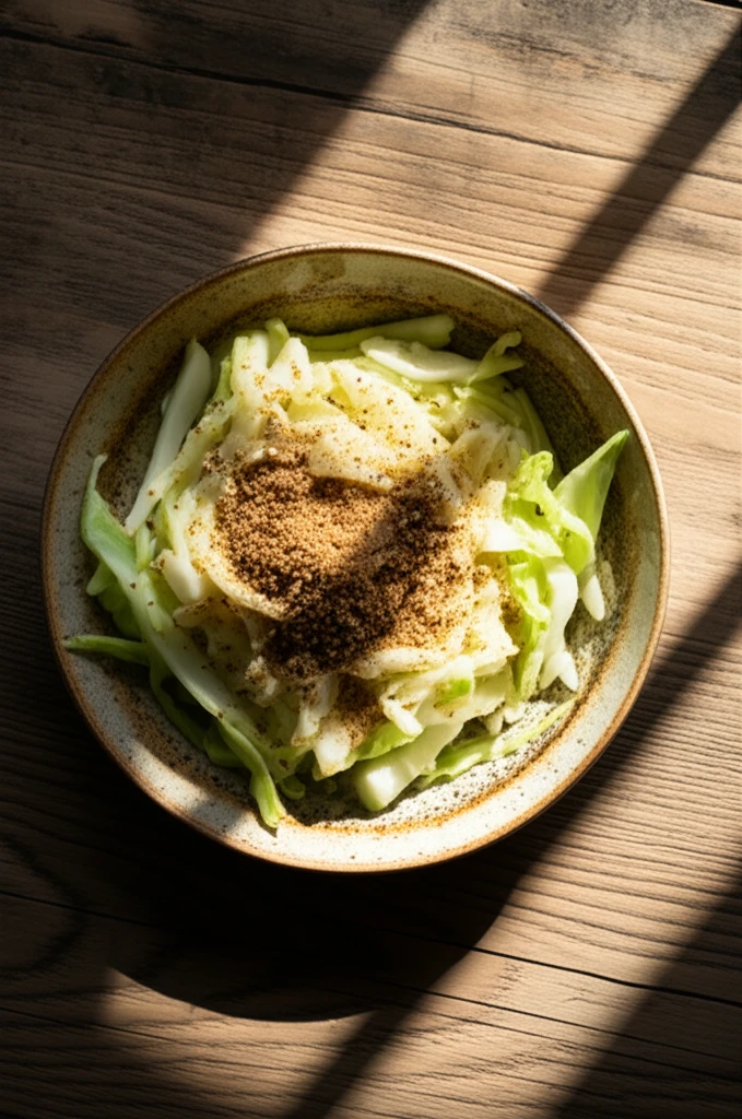 배추 된장 들깨무침 완성 사진