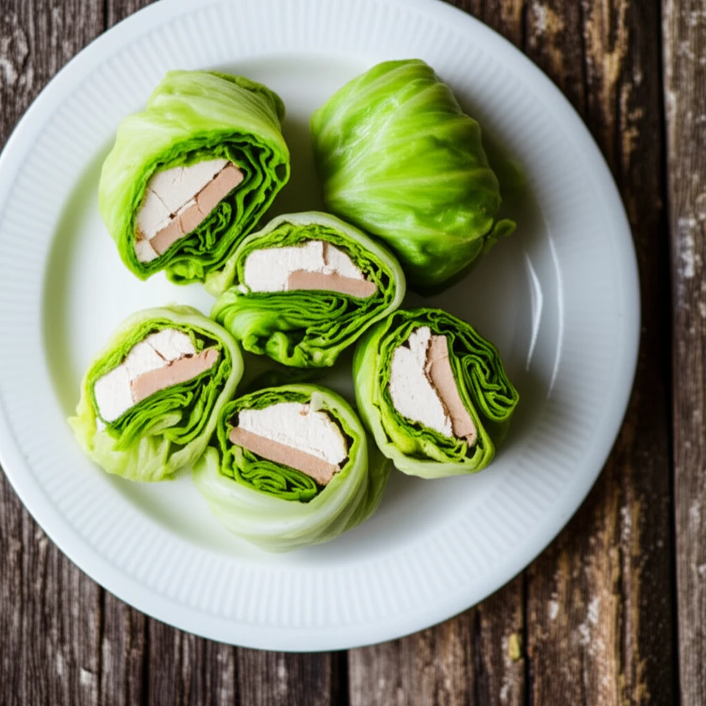 알배추 두부참치롤 완성 이미지