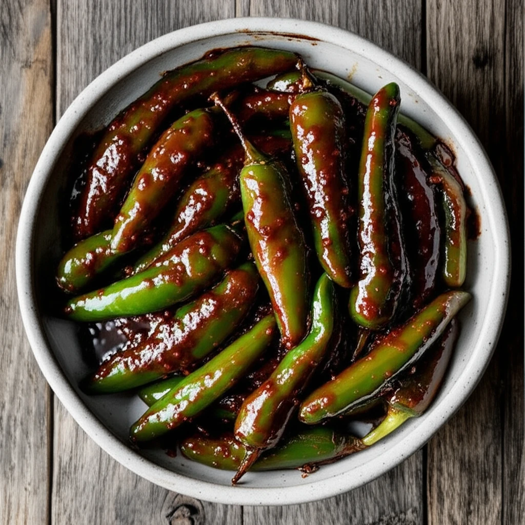 믹싱볼에 된장 양념과 썰어둔 오이고추를 넣는 모습