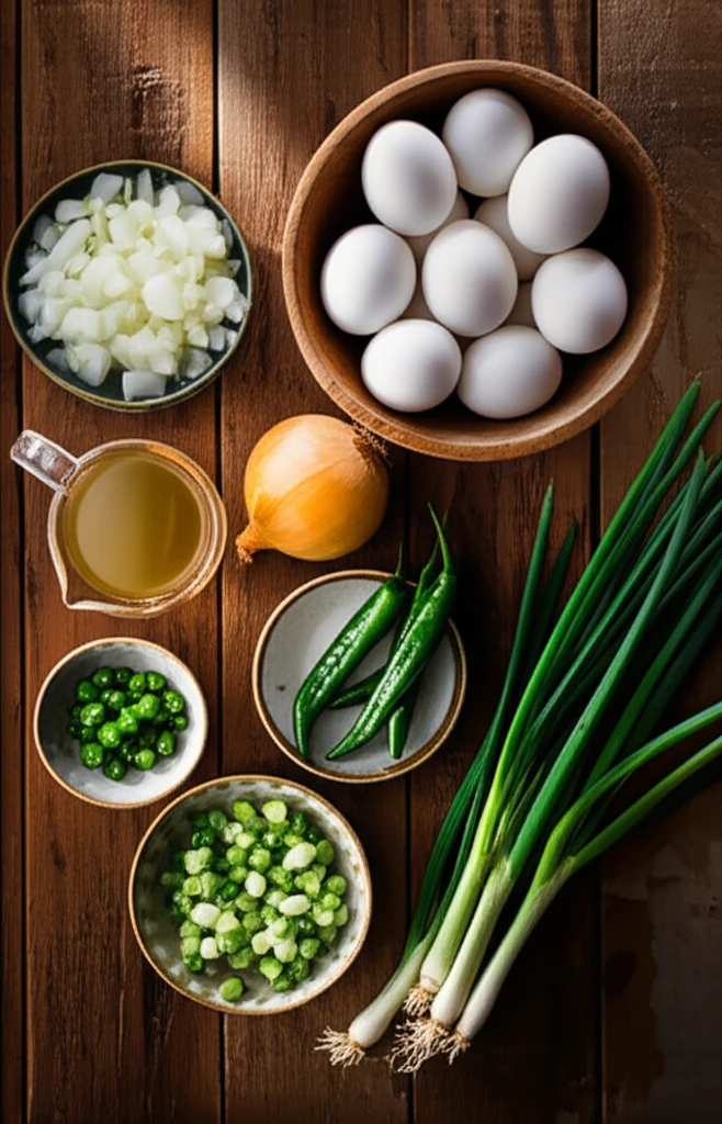 달걀과 재료들