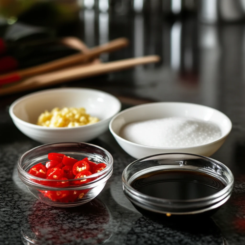 스팸감자조림에 사용되는 재료들