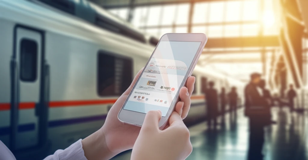 설날 기차 예매 전쟁을 상징하는 이미지