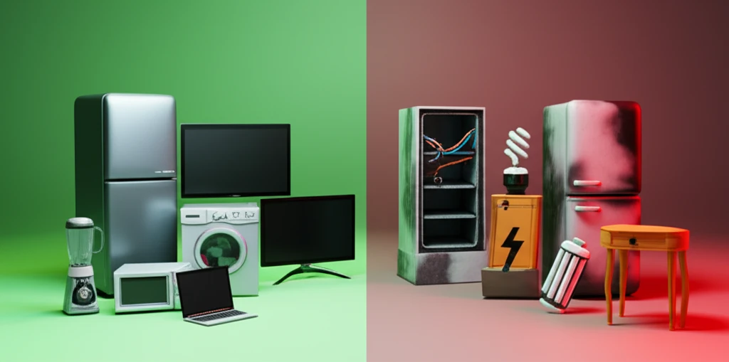 폐가전무상방문수거 신청방법과 수거 가능 품목 비교표