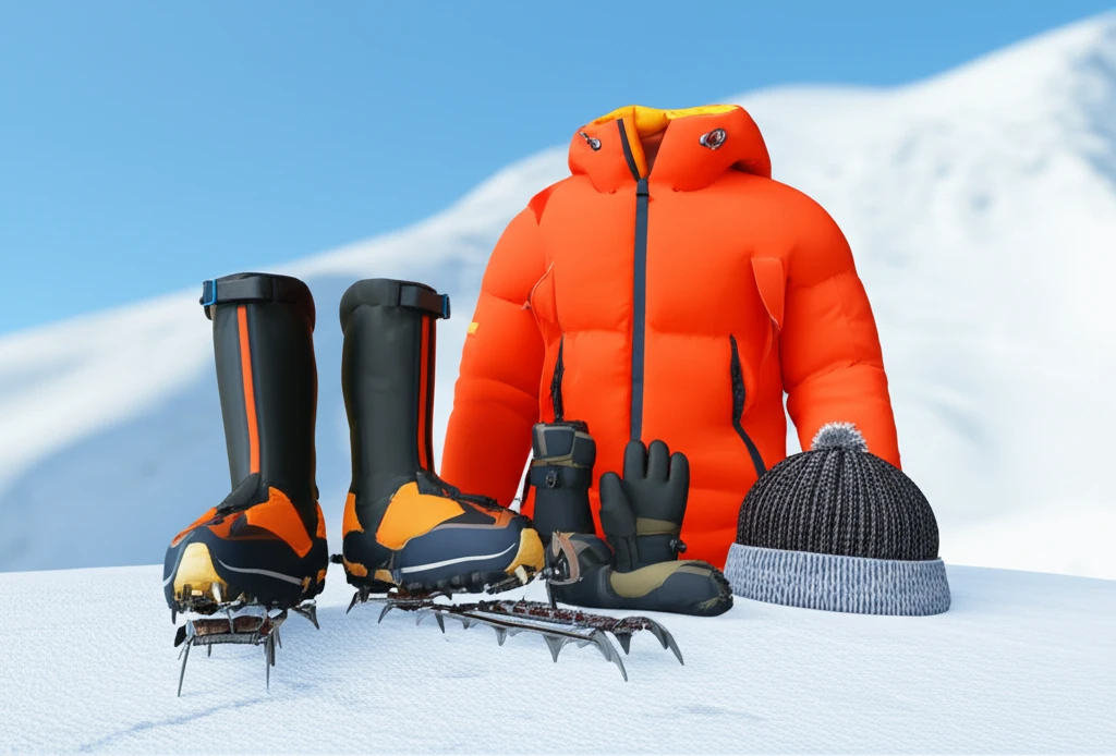 태백산 등산 장비 구성 예시